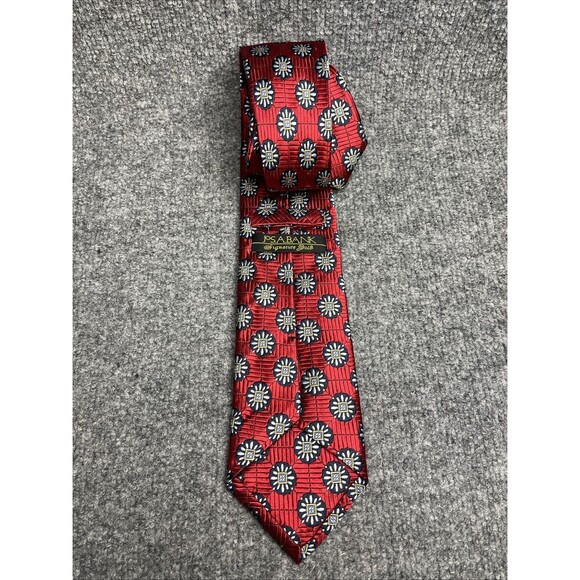 Jos. A. Bank Signature Gold. Red Blue Gold 100% Silk Made In Italy 2Ply - Picture 2 of 4